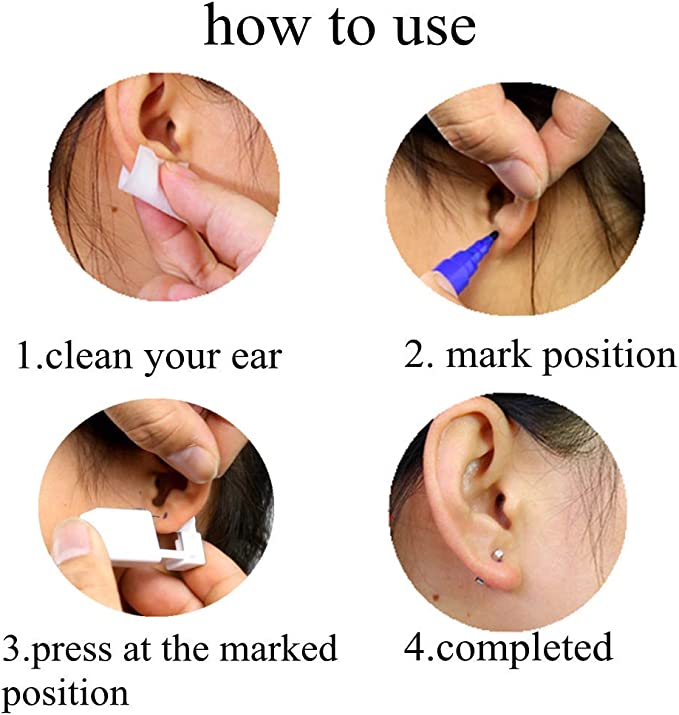 Three Packages Available Safety Ear Piercing Unit Ear Piercing Kit